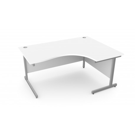 DCE-Righthand1600 Radial Desk (White)