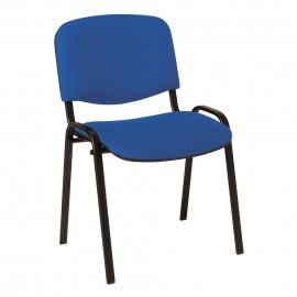 DCM-Blue Stacking Chair Black Frame