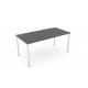 DCE-C-S 1200 White Leg & Multiple Colours (Single Bench Desk With Porthole or Scallop Top)