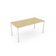 DCE-C-S 1200 White Leg & Multiple Colours (Single Bench Desk With Porthole or Scallop Top)