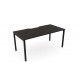 DCE-C-S 1200 Black Leg & Multiple Colours (Single Bench Desk With Porthole or Scallop Top)