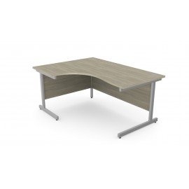 DCE-Lefthand1600 Radial Desk (Arctic Oak)
