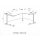 DCE-Righthand1600 Radial Desk (Urban Oak)