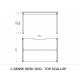 DCE-C-S 1200 White (Single Bench Desk With Porthole or Scallop Top)