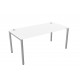 DCE-C-S 1200 White (Single Bench Desk With Porthole or Scallop Top)