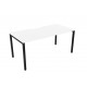 DCE-C-S 1200 White (Single Bench Desk With Porthole or Scallop Top)