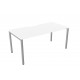 DCE-C-S 1200 White (Single Bench Desk With Porthole or Scallop Top)