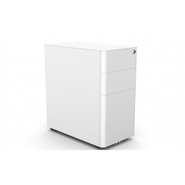DCE-Moda-L Slimline Mobile Pedestal (White)